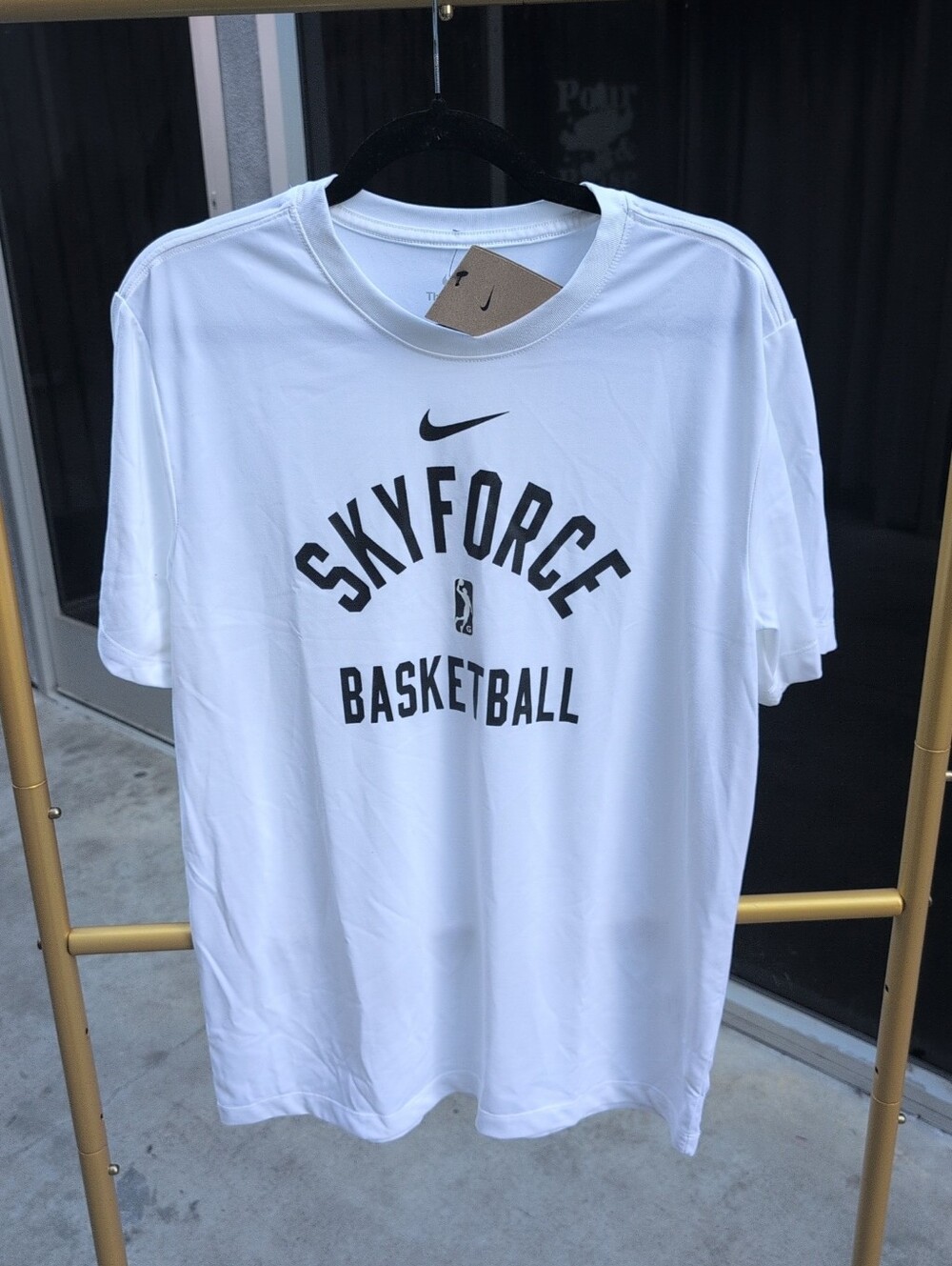 Men's Nike G-Leaugue Skyforce Basketball Tee - White/Black Size Medium NWT